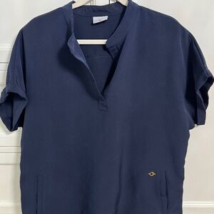 WOMENS NAVY LUUNA SCRUB TOP, 3XL